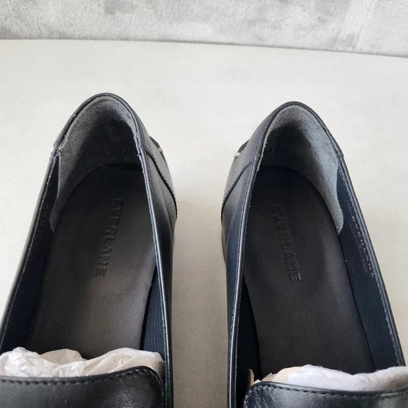 Everlane The Modern Loafer Shoes Womens Size 9 Black Leather Slip On Classy NIB - Picture 13 of 14